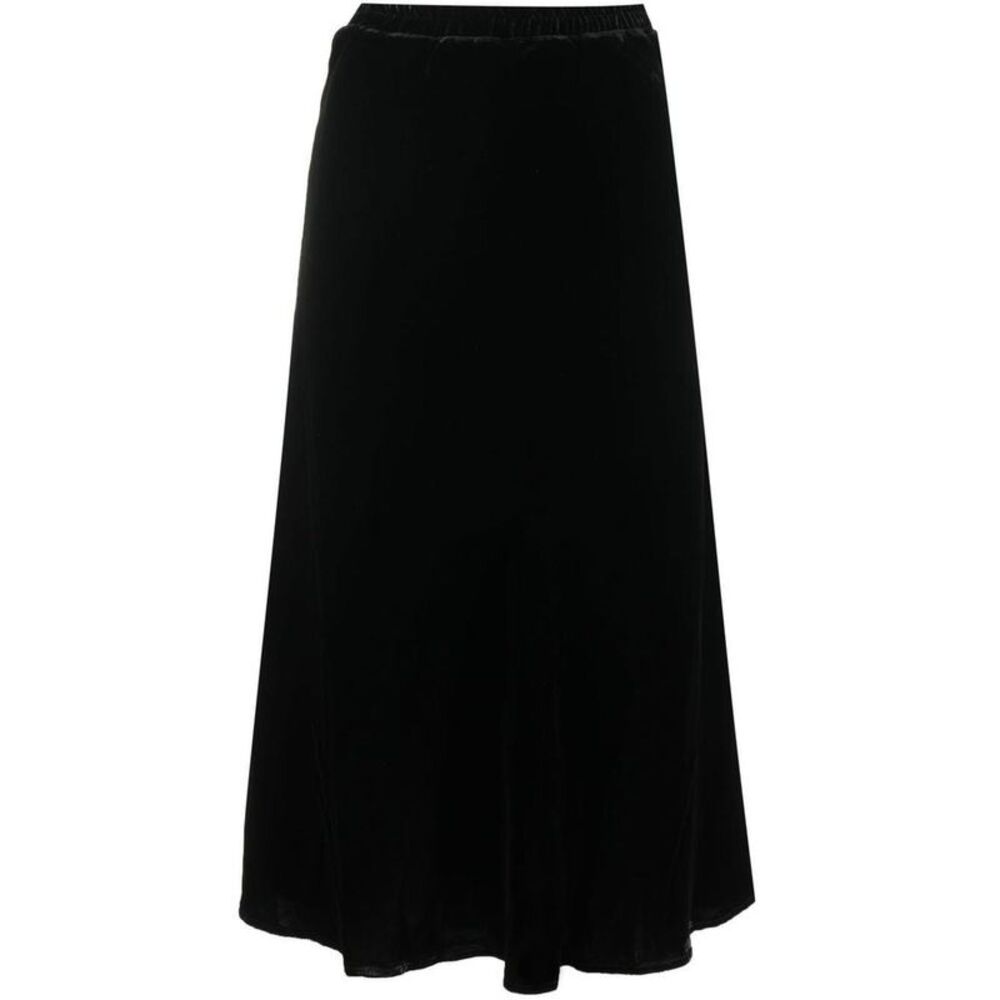 GOLD HAWK Velvet Midi Skirt Women BLACK Skirts